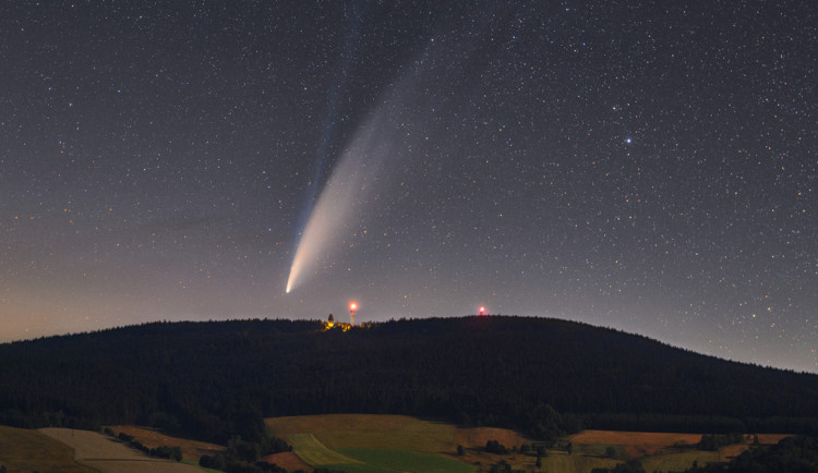 kometa Neowise nad Orlickými horami